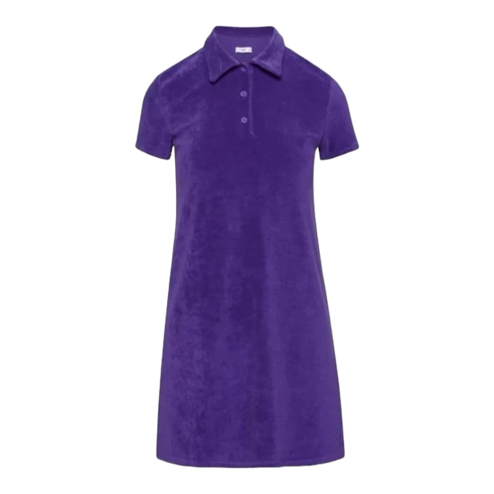 Aritzia TNA Yale Terry Polo Dress in Purple